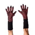 Zagone Zagone G1045 Rubber Red Hand Tops Glued to Cotton & Spandex Blend New Short Red Devil Monster Gloves G1045